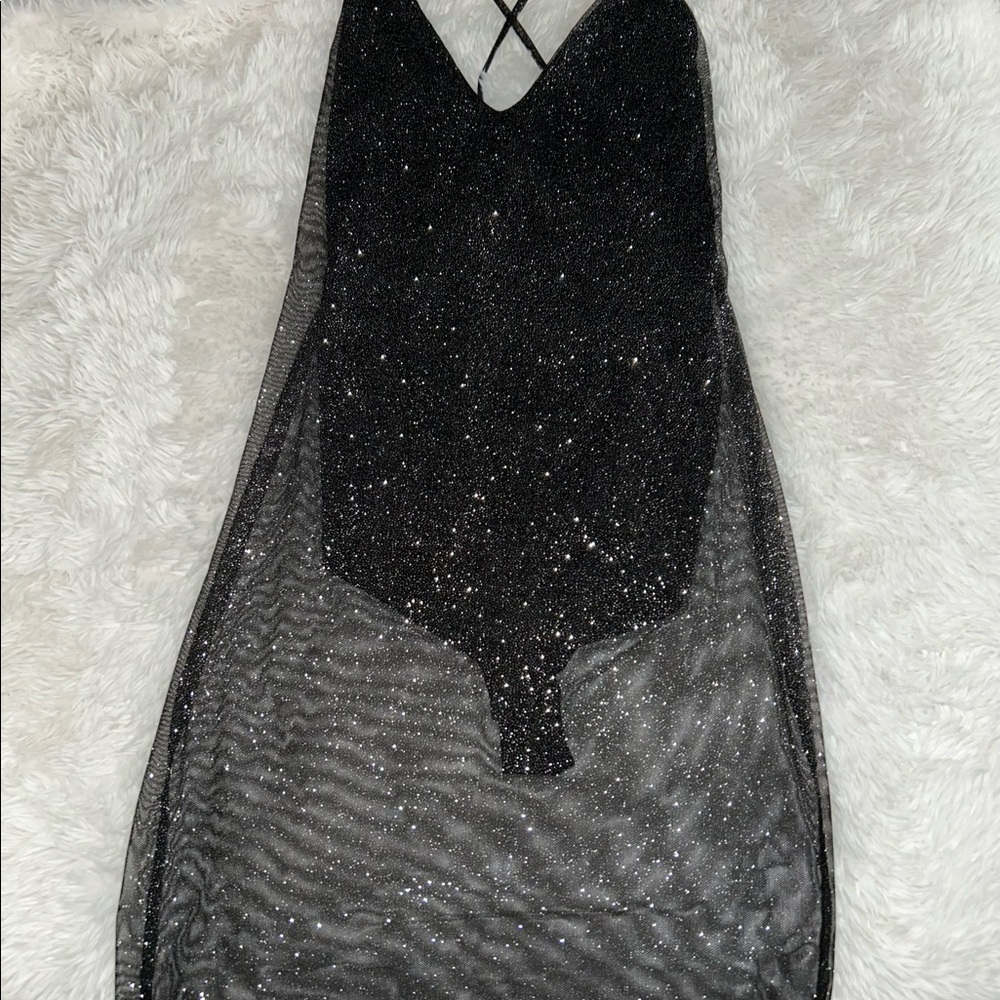 Glitter revealing dress